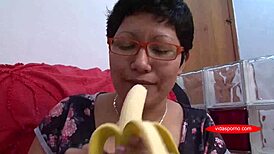 Davinia Star Eats Bananas and Cock in Amateur Scene