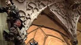 Exploring prague castle with tourists