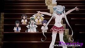 Ecchi fan service in anime hentai AMV clip