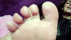 lick your mistress's feet and boobs