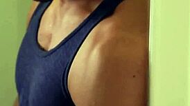 An ebony jock with muscular build engages in a passionate 69 with a white hunk, their interracial bodies intertwining in amateur gay porn