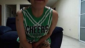 Sexy Latina Cheerleader Masturbates Intensely With Vibrator
