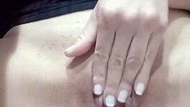 Punished girl fingers shaved pussy