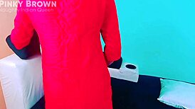 Wow! Horny Indian maid banged hard in homemade clip!