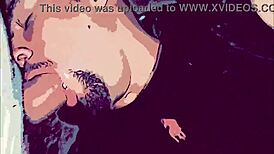 Gay Animation Slamming Submissive's Mouth with Massive Thick Cock in Wild Scene