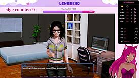 Vtuber Lewdneko explores dating and hotel scenarios in Harem Hotel part 7
