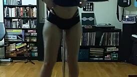 I's stripping for you, ripping my clothes off, big ass bouncing