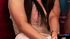 teasing in lingerie, voyeurs loving our kinky asses! 😜