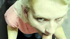 kristy gives a rough blowjob with spitting 😈