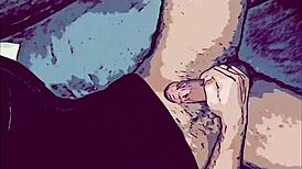 Gay Animation Slamming Submissive's Mouth with Massive Thick Cock in Wild Scene