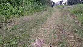 My wife masturbates in the park watching athletes.