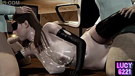 Catwoman desperately tries to escape after being exposed, running through the city.