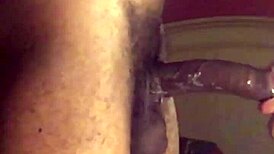 this thick caribbean bbw is getting throat trained with a monster cock, choking and gagging messy and sloppy.