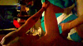 i'm training my deepthroat on this monster cock, face fucking and cum on tits is amazing