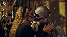 Eroticax - Sexy Zombie Surprises with Deepthroat on Halloween Night