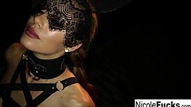 Nicole gets dominated by a big cock stud, then he creampies her pussy