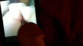 Redhead Eva Receives Cum Tribute on Ass