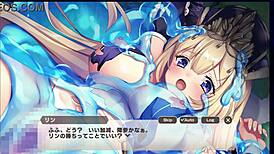 In the game Monmusu TDX, priestess Kamira encounters slime challenges.