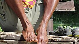 close up of black foot for the true fetish of feet my gays fan request