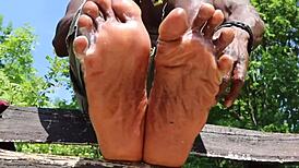 close up of black foot for the true fetish of feet my gays fan request