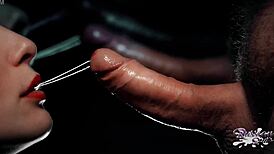 Guy Shoots Massive Cumshot Deep In Throat With Hard Cock