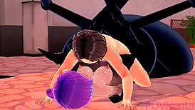 Amazing Arachne Monster Girl In Action!