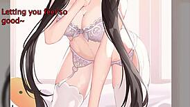 Kurumi says, 'Edge to my feet in this femdom hentai joi contest.'