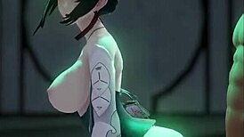 Hey, check Raiden Mei in hot hentai doggy action!