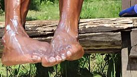 close up of black foot for the true fetish of feet my gays fan request