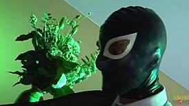 Tanya Tate in black fishnet costume gets pounded hard from behind