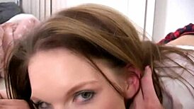 Pretty wife sucks cock and licks balls