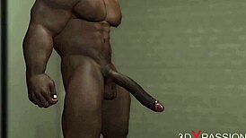 Sexy cuffed blonde with big tits says, Fuck me hard with that big black cock!