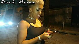 i drank with my ebony neighbor and got oral in her new house