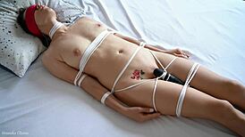 to trigger her orgasmic convulsions, grab a vibrator, blindfold, and rope