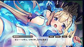 In the game Monmusu TDX, priestess Kamira encounters slime challenges.