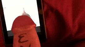 Redhead Eva Receives Cum Tribute on Ass