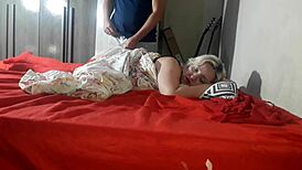 Latina Blonde Enjoys the Situation