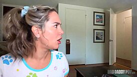 Busty Stepdaughter Misty Meaner Misbehaves for Daddy