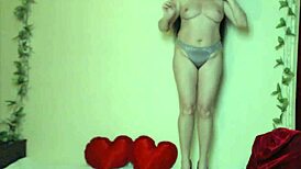 bikini babe with long hair flaunts her stunning tits