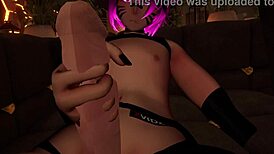 femboy jerks his adorable cock in 3d hentai style