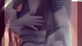 valery saenz teases with a wild creampie in swinger life