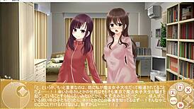 Magical exhibitionist college girl christhea flashes in hentai game