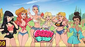 nutaku booty farm hentai game part 09 with big ass milf redhead