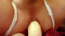 shemale experiencing intense orgasm with lots of cumming