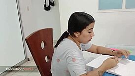 helping my closed stepsister with her tightness, she relieves my heat