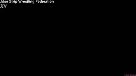 Tag-team strip-wrestling match with Jessica Morgan! Losers get strapped in diapers, July 2022.