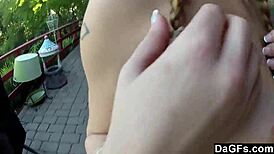 I christen the balcony with an outdoor blowjob for my dagfs