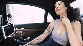 hot russian milf says, 'play pervert game with me in the taxi?'