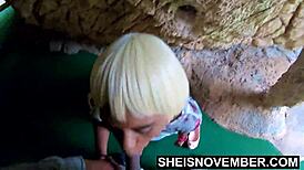 4K HD Hardcore Ebony Stepdaughter Bends Over for Stepdad and Boyfriend. Same Day Doggystyle Action at Mini Golf Course with Pornstar MsNovember.