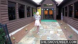 4K HD Hardcore Ebony Stepdaughter Bends Over for Stepdad and Boyfriend. Same Day Doggystyle Action at Mini Golf Course with Pornstar MsNovember.